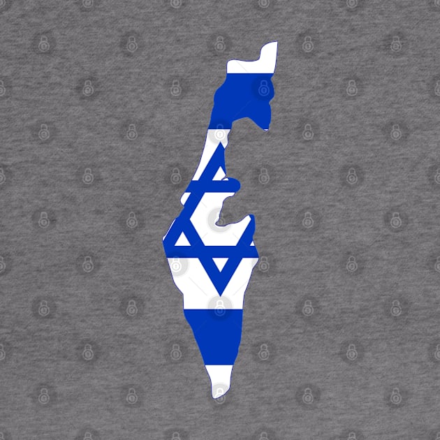 Israel Map Flag by Historia